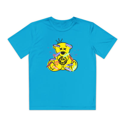 Youth Graphic Tee, Fun Casual Wear, Unique Kids T-Shirt, Sporty Style, Birthday Gift, Playdate Outfit Atomic Blue