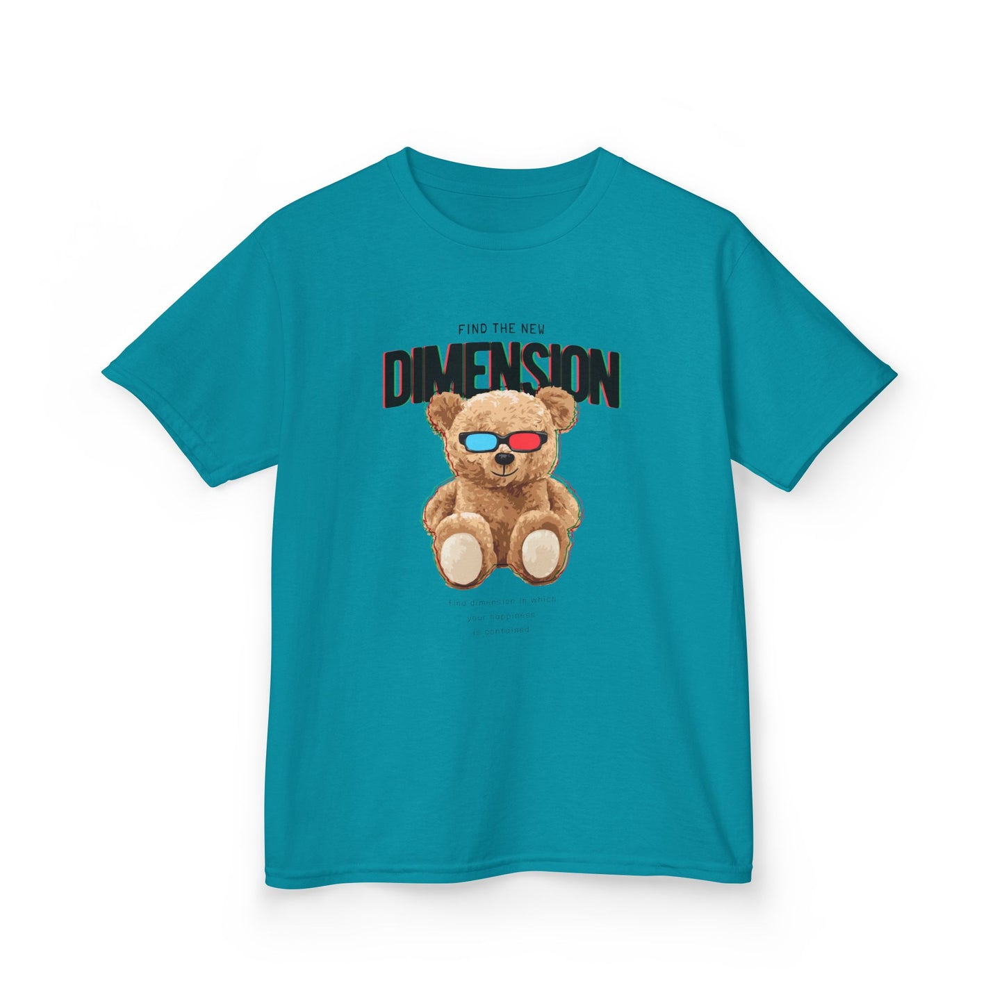 Kids Teddy Bear Graphic Tee, Fun Kids T-Shirt, Cute Gift for Children, Birthday Tee, Playful Shirt for Little Ones Tropical Blue