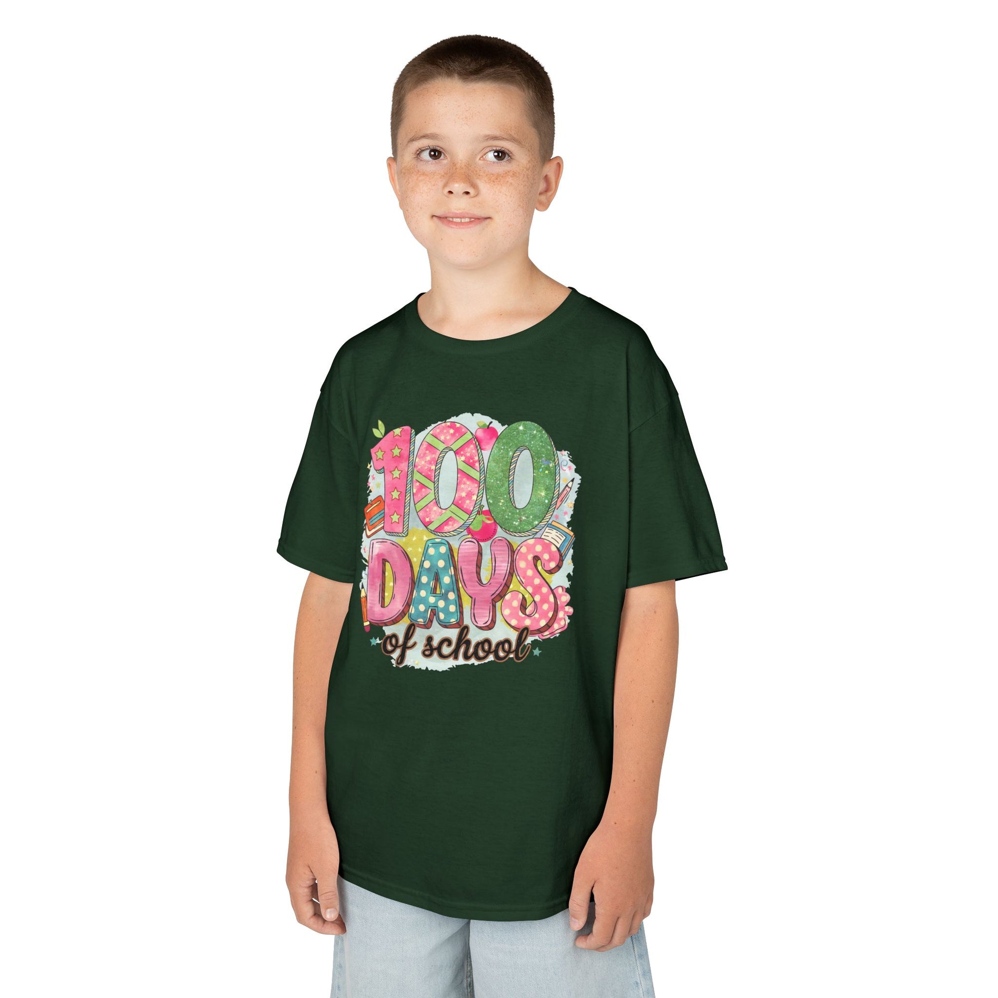 Kids 100 Days of School Tee, Fun t-shirt for kids, Milestone celebration shirt, Perfect for school events, Unique kids' apparel