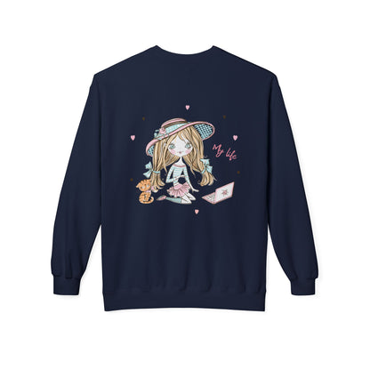 Cute Illustrated Crewneck Sweatshirt, Cozy Everyday Wear, Gift for Her, Fun Fashion, Casual Outfit, Birthday Present