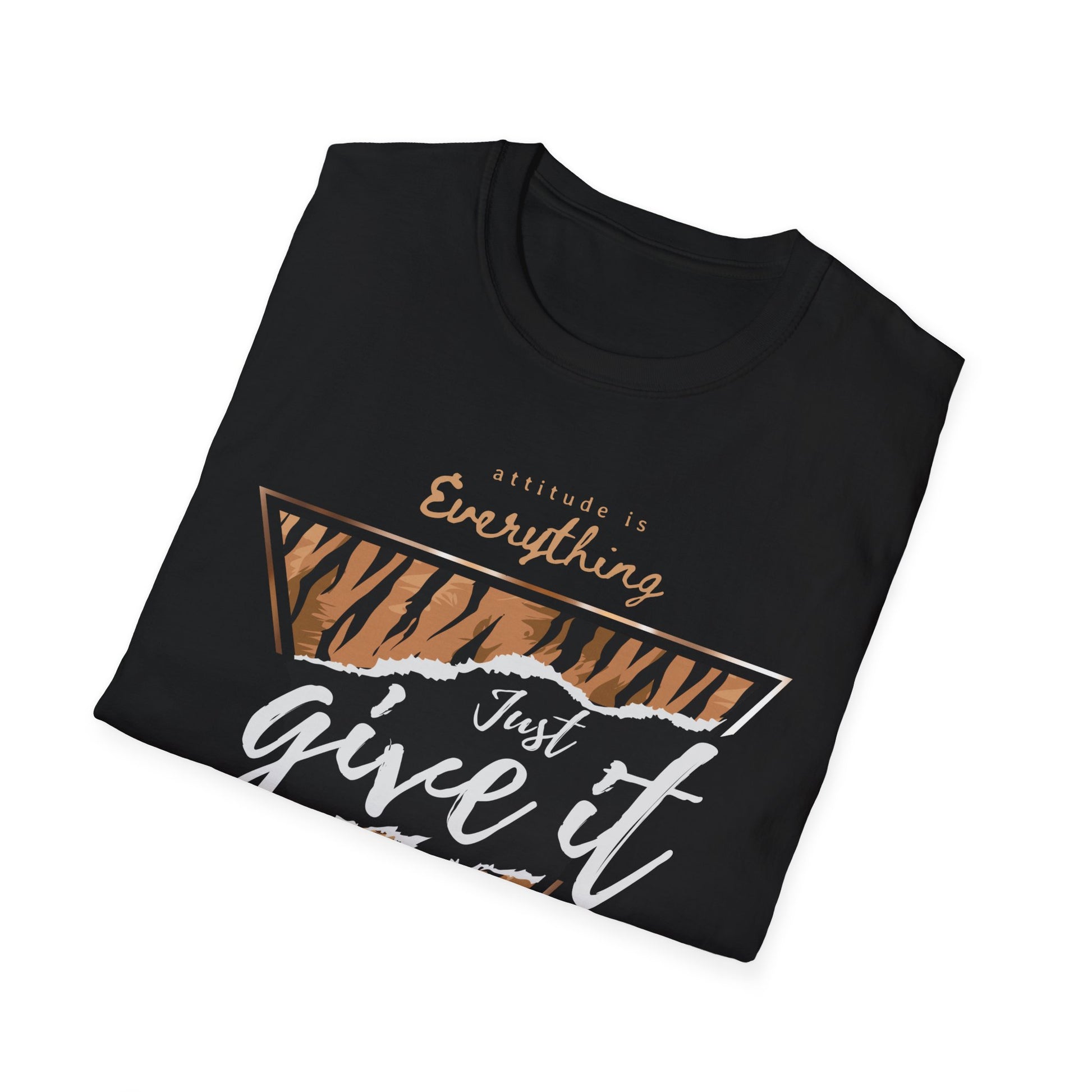 Motivational Tiger Print T-Shirt, Unisex Tee for Confidence, Gift for Encouragement, Casual Wear, Workout Apparel, Birthday Gift