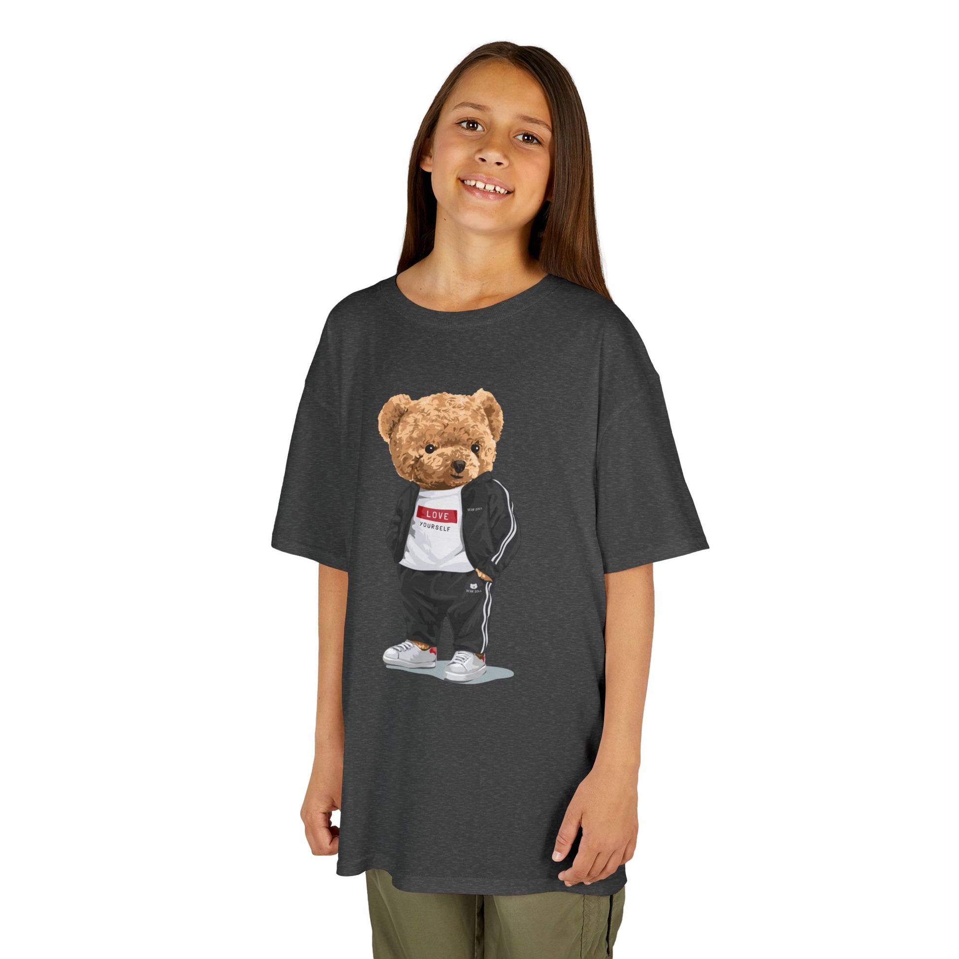 Youth Streetwear Graphic Tee - Fun Bear Design, Cool Kids T-Shirt, Summer Wear, Birthday Gift, Casual Outfit