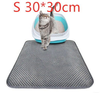 Cat Litter Pad Honeycomb Cat Pad Waterproof Urine Proof Pad Pet Supplies Gray S