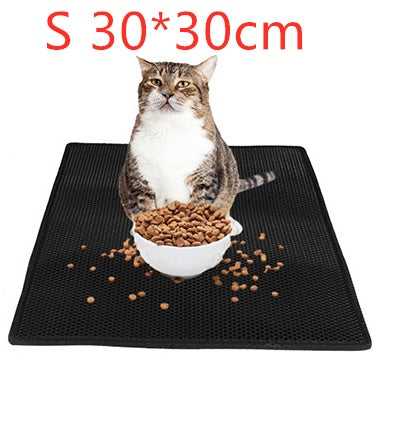 Cat Litter Pad Honeycomb Cat Pad Waterproof Urine Proof Pad Pet Supplies Black S