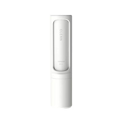 2-1 Reusable Pet Hair Remover Brush Lint Roller Portable Effective Self Cleaning Tool for Cat Dog Fur Hair Dust Removal Brush White