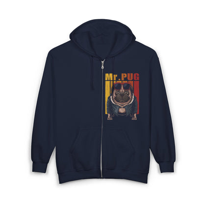 Mr. PUG Hoodie - Funny Pet Lover Gift, Dog Sweatshirt, Cute Animal Apparel, Casual Wear for Dog Owners, Unique Pet Merchandise