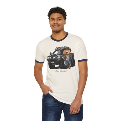 Adventure Bear Ringer T-Shirt | Casual Wear, Gifts for Kids & Teens, Outdoor Enthusiasts, Cute Graphic Tee, Birthday Present