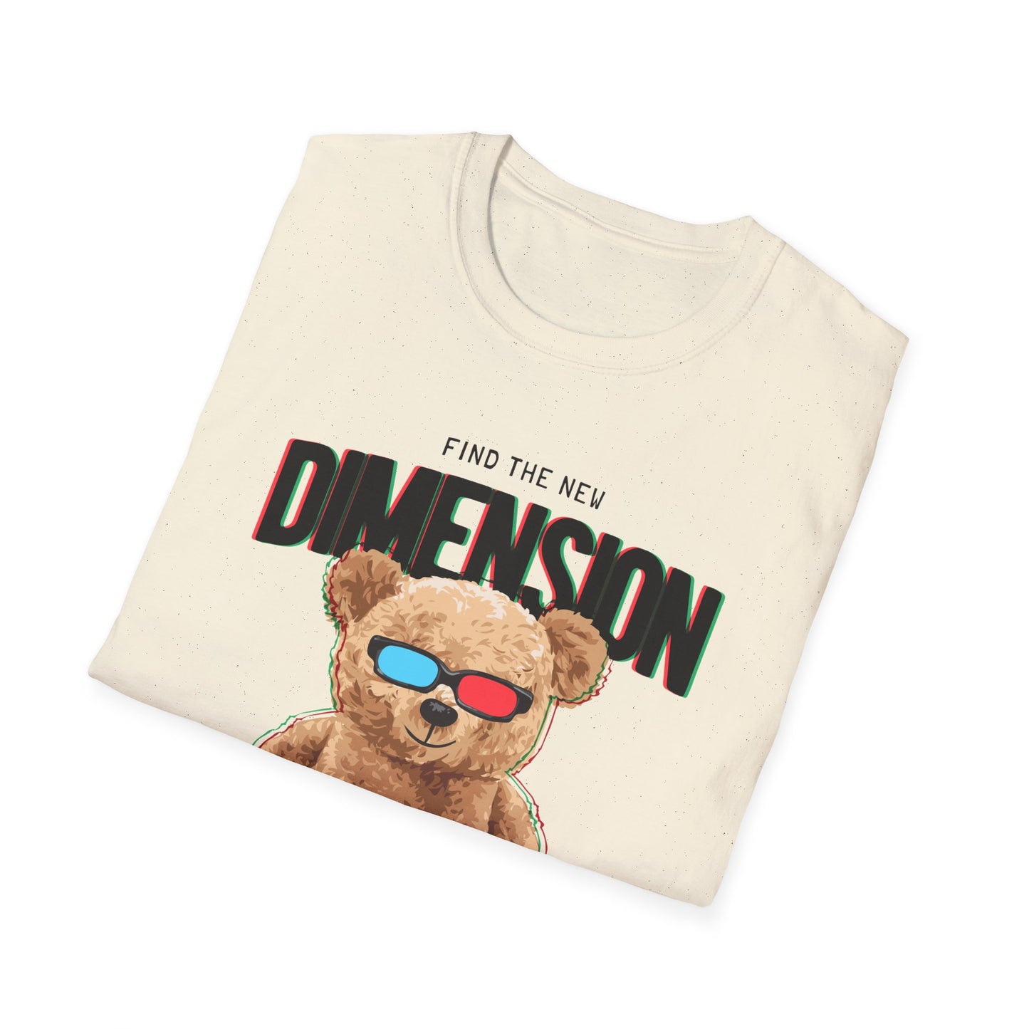 3D Teddy Bear Graphic Unisex Softstyle T-Shirt | Fun Casual Wear, Gift for Teens, Cute Outfit for Movie Night, Gift for Birthdays