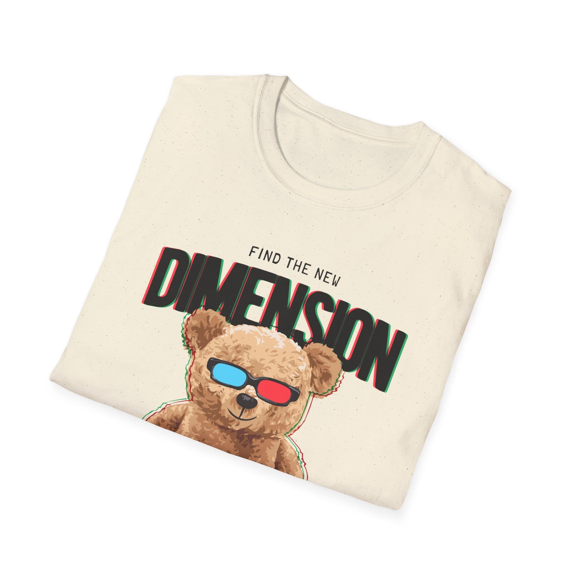 3D Teddy Bear Graphic Unisex Softstyle T-Shirt | Fun Casual Wear, Gift for Teens, Cute Outfit for Movie Night, Gift for Birthdays
