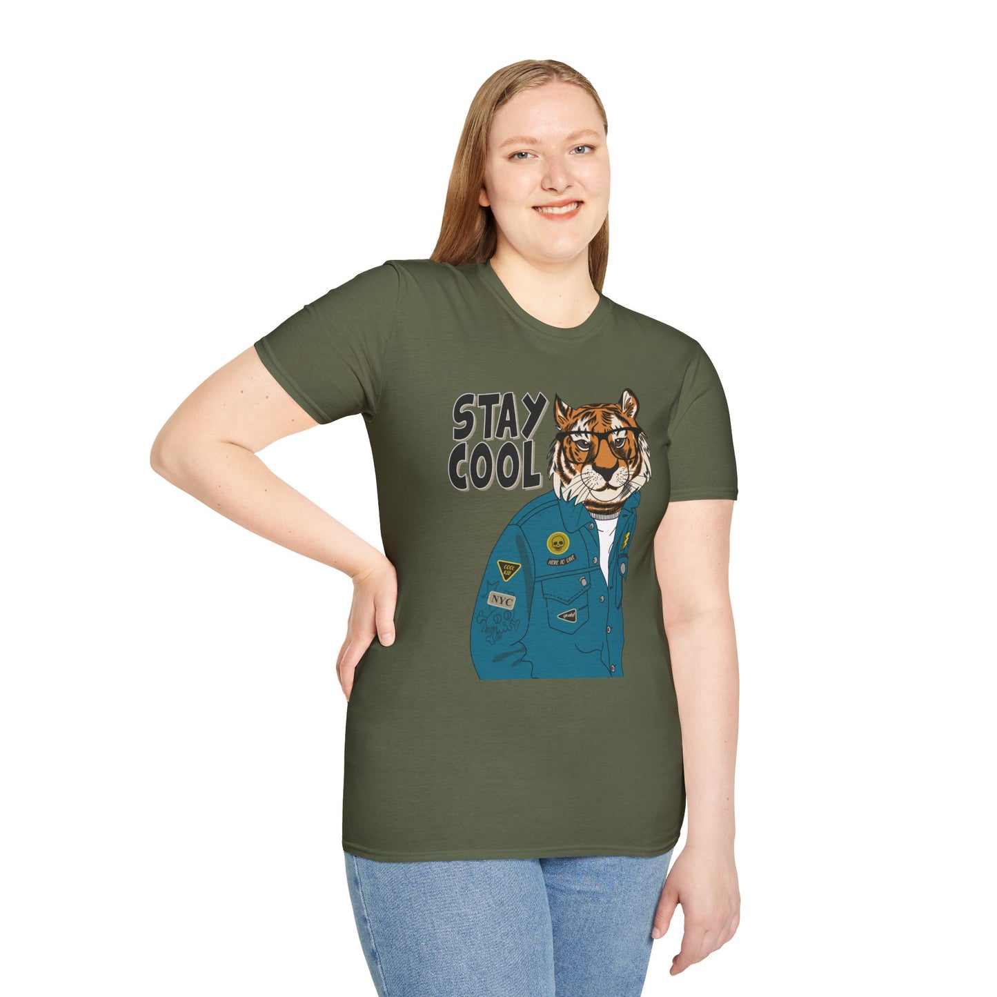 Cool Tiger Graphic T-Shirt | Stay Cool Tee, Unisex Sizes, Casual Wear, Gift for Animal Lovers, Everyday Style