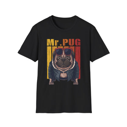 Pug Graphic T-Shirt for Dog Lovers, Unisex Softstyle Tee, Funny Pet Shirt, Gift for Dog Owners, Casual Wear, Birthday Gift