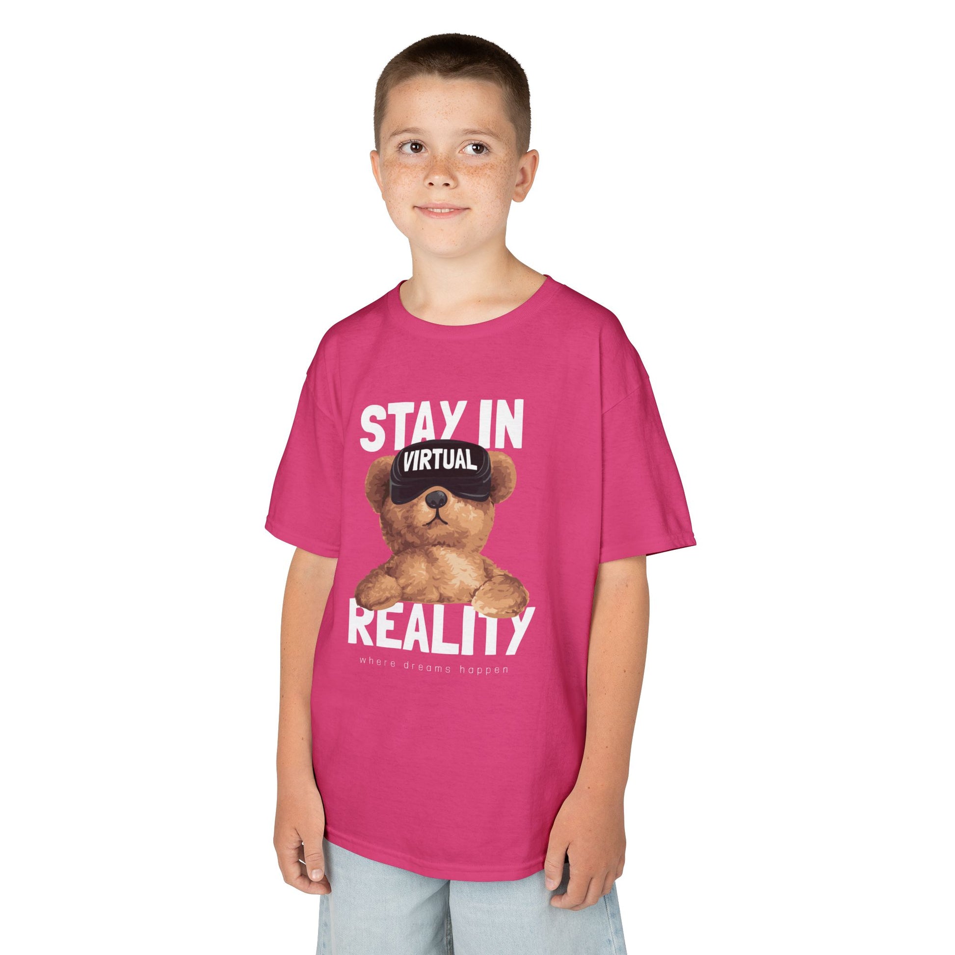 Virtual Teddy Bear Kids Tee, Fun T-Shirt for Kids, Gift for Boys and Girls, Cute Animal Shirt, Birthday Gift, Playful Style