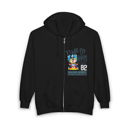 Time to Win Zip Hoodie | Unisex Heavy Blend Sweatshirt, Gift for Gamers, Sports Enthusiasts, Cozy Casual Wear, Fun Hooded Jacket