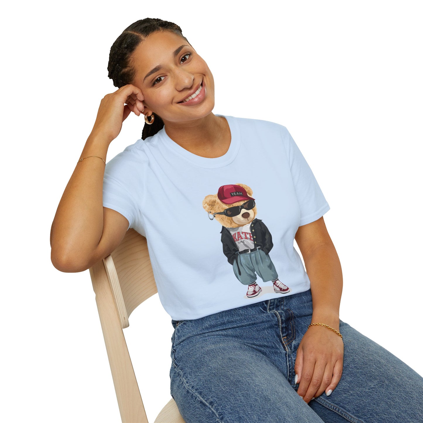 Hip Hop Bear T-Shirt | Cool Graphic Tee, Streetwear, Casual Wear, Gift for Teens, Hip Hop Style
