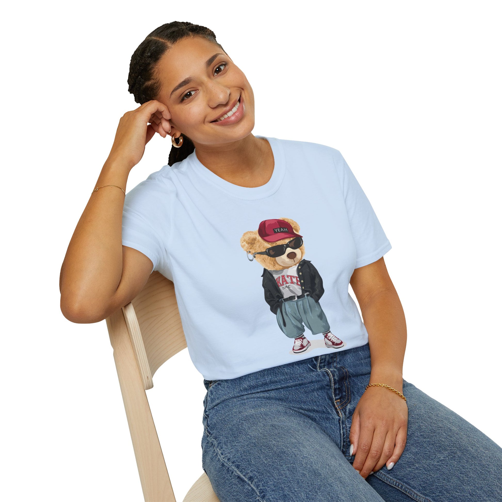Hip Hop Bear T-Shirt | Cool Graphic Tee, Streetwear, Casual Wear, Gift for Teens, Hip Hop Style