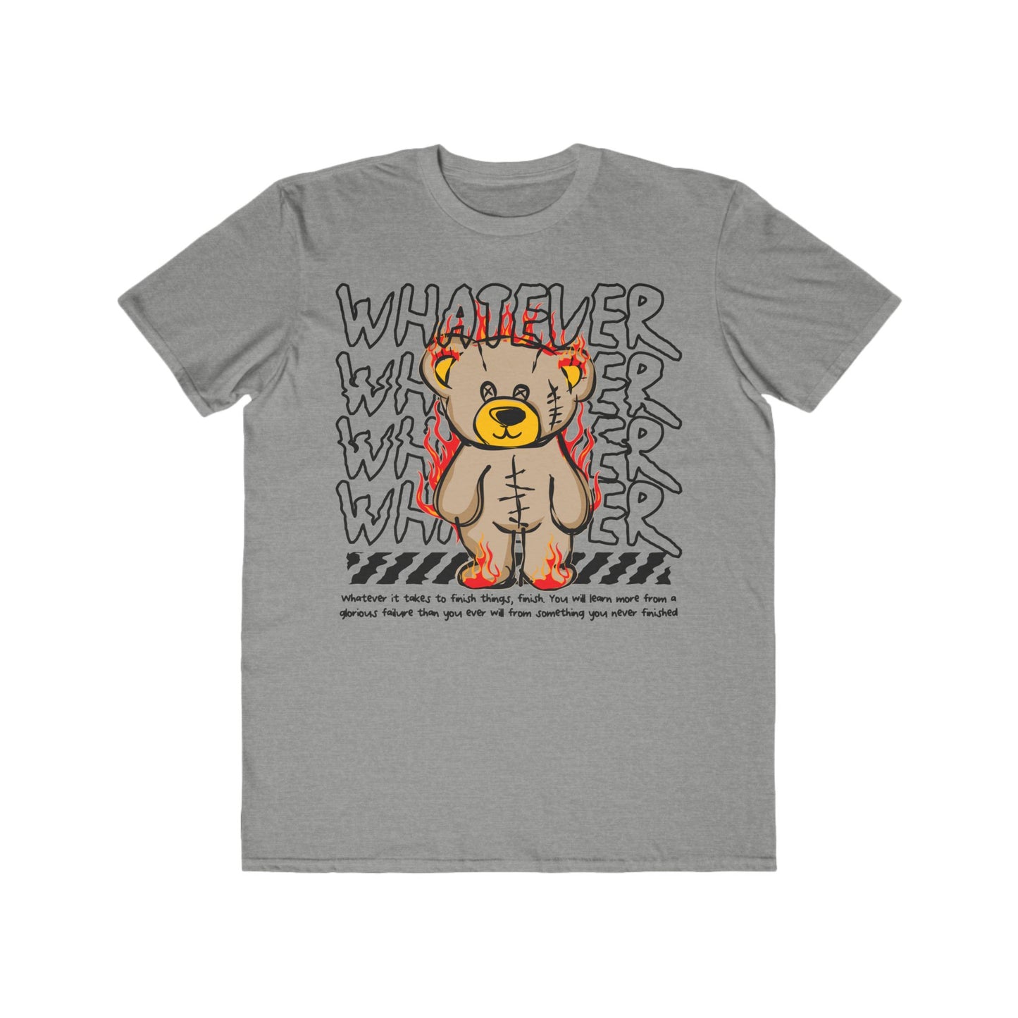 Urban Wear For Men with Playful Bear Design, Casual Summer Shirt, Streetwear Gift, Birthday Gift, Cartoon Fashion Tee Heather Grey