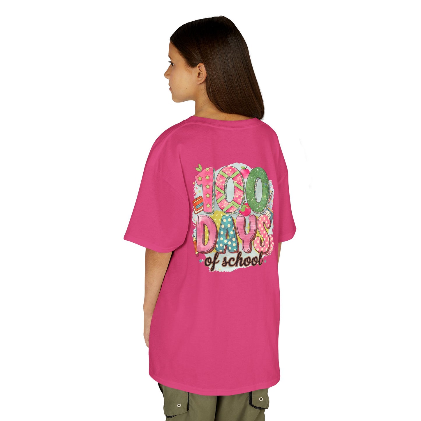 Kids 100 Days of School Tee, Fun t-shirt for kids, Milestone celebration shirt, Perfect for school events, Unique kids' apparel