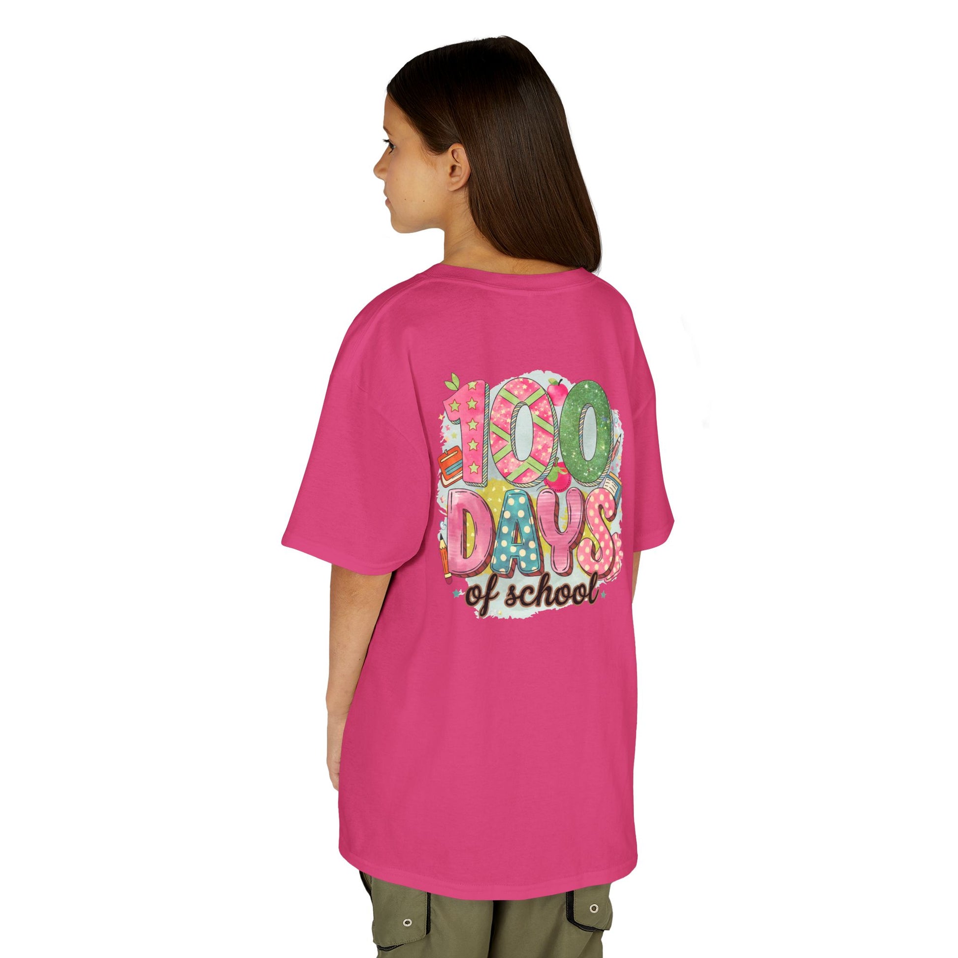 Kids 100 Days of School Tee, Fun t-shirt for kids, Milestone celebration shirt, Perfect for school events, Unique kids' apparel