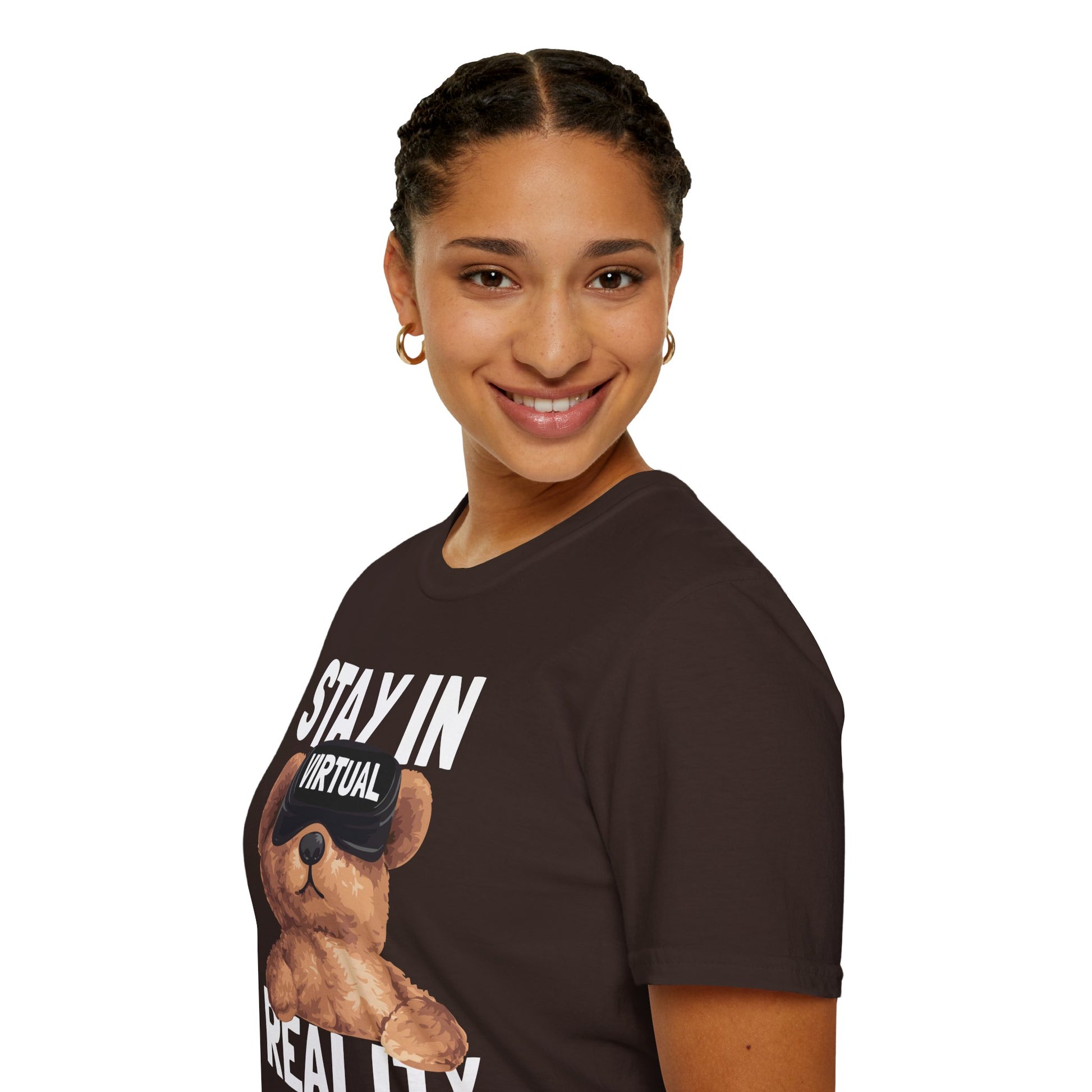 Virtual Reality Bear T-Shirt, Cute Graphic Tee, Funny Gift for Gamers, Trendy Apparel, Birthday Gift, Casual Wear