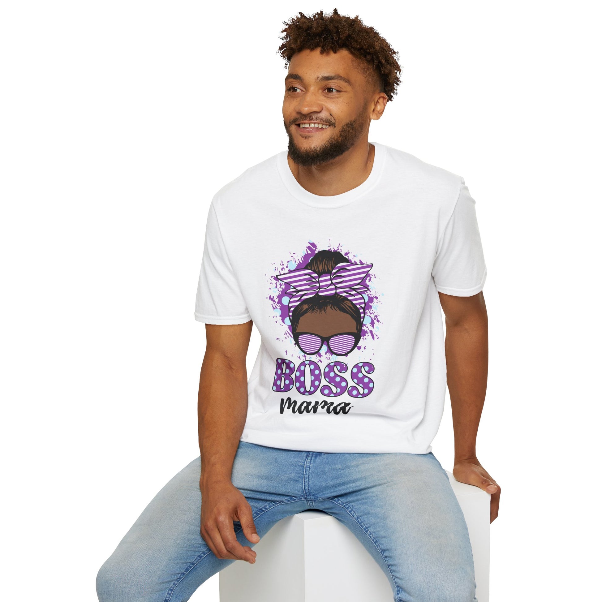 Boss Mama Unisex Softstyle T-Shirt | Trendy Graphic Tee, Gift for Moms, Mother's Day, Casual Wear, Statement Shirt