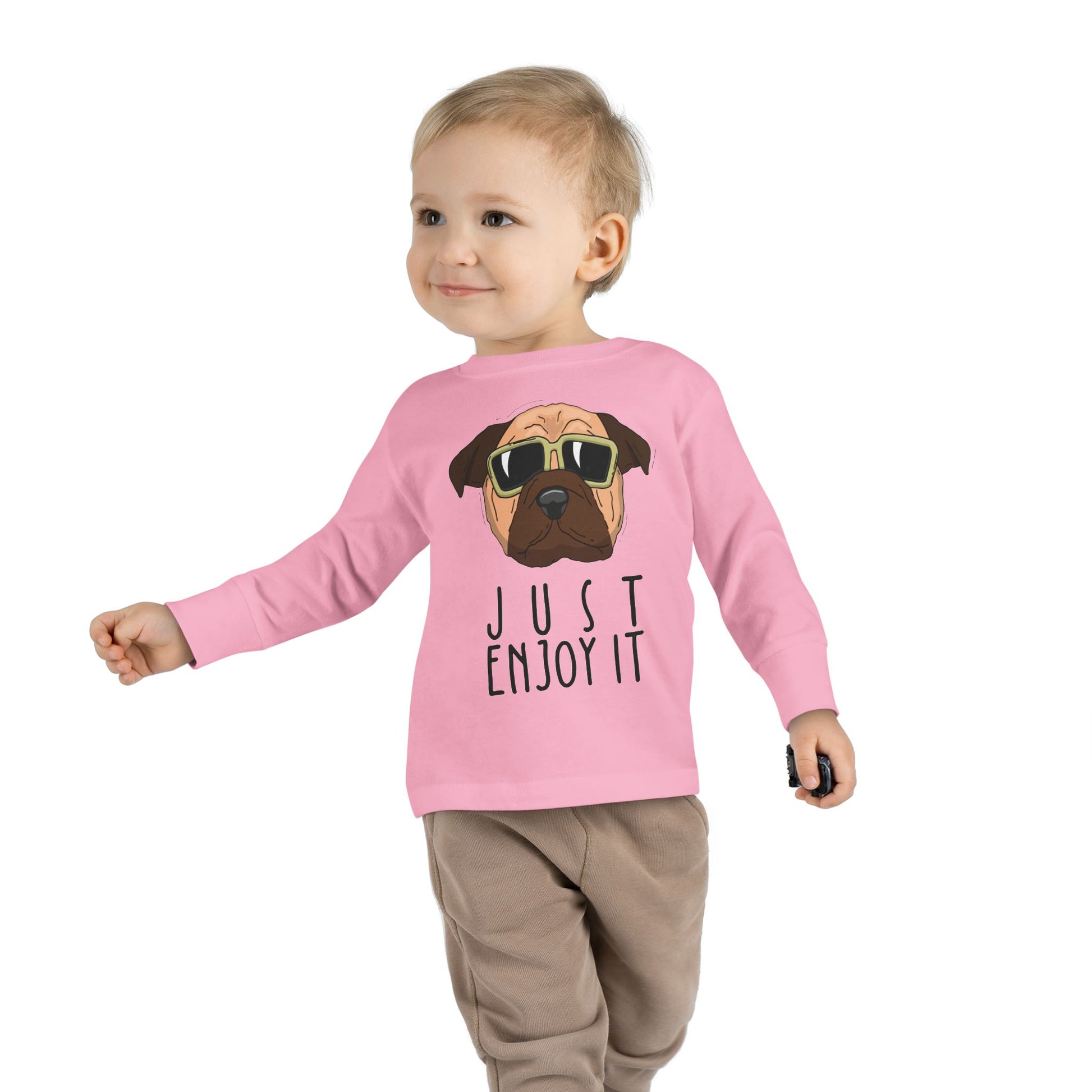 Cool Dog Toddler Long Sleeve Tee, Funny Kid Shirt, Cute Animal Tee, Gifts for Toddlers, Birthday Party Outfit, Animal Lover Apparel