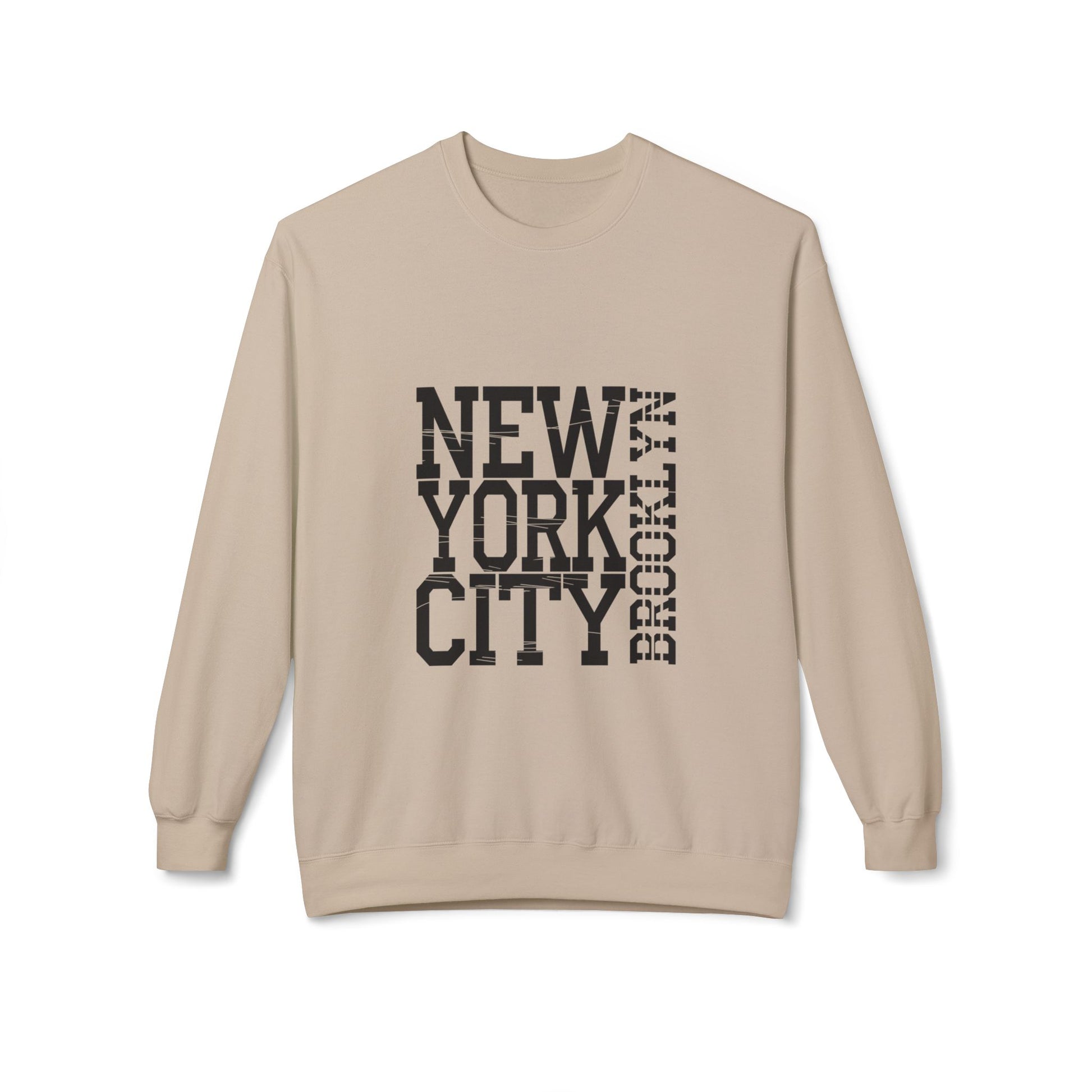 New York City Graphic Sweatshirt - Cozy Unisex Crewneck, Streetwear Style, Gift for NYC Lovers, Casual Wear, Travel Souvenir Sand