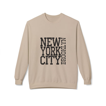 New York City Graphic Sweatshirt - Cozy Unisex Crewneck, Streetwear Style, Gift for NYC Lovers, Casual Wear, Travel Souvenir Sand