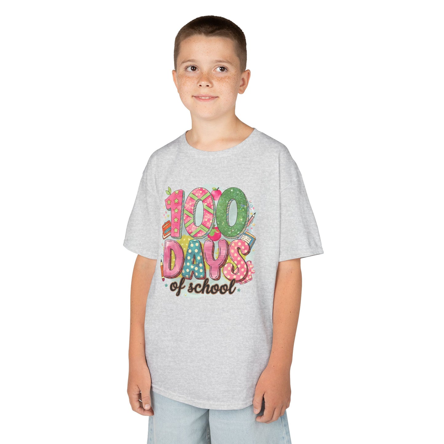 Kids 100 Days of School Tee, Fun t-shirt for kids, Milestone celebration shirt, Perfect for school events, Unique kids' apparel
