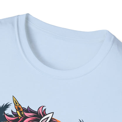 Skateboarding Unicorn T-Shirt, Cute Graphic Tee for Teens, Fun Summer Wear, Gifts for Unicorn Lovers, Beach Day Outfit