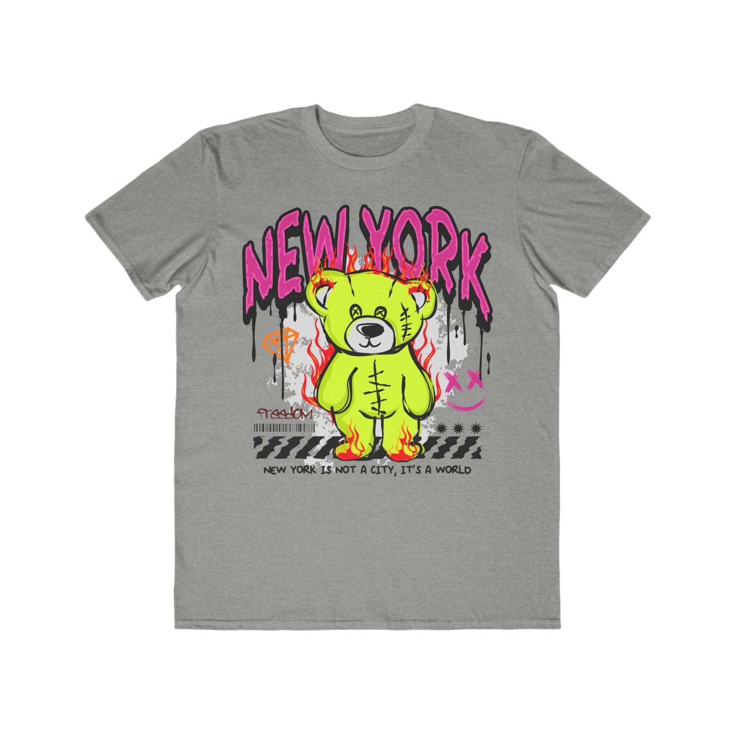 New York Graphic Tee, Urban Wear For Men, Stylish Casual T-Shirt, Urban Streetwear Top, Gift for NY Lovers, Trendy Summer Tee Heather Grey