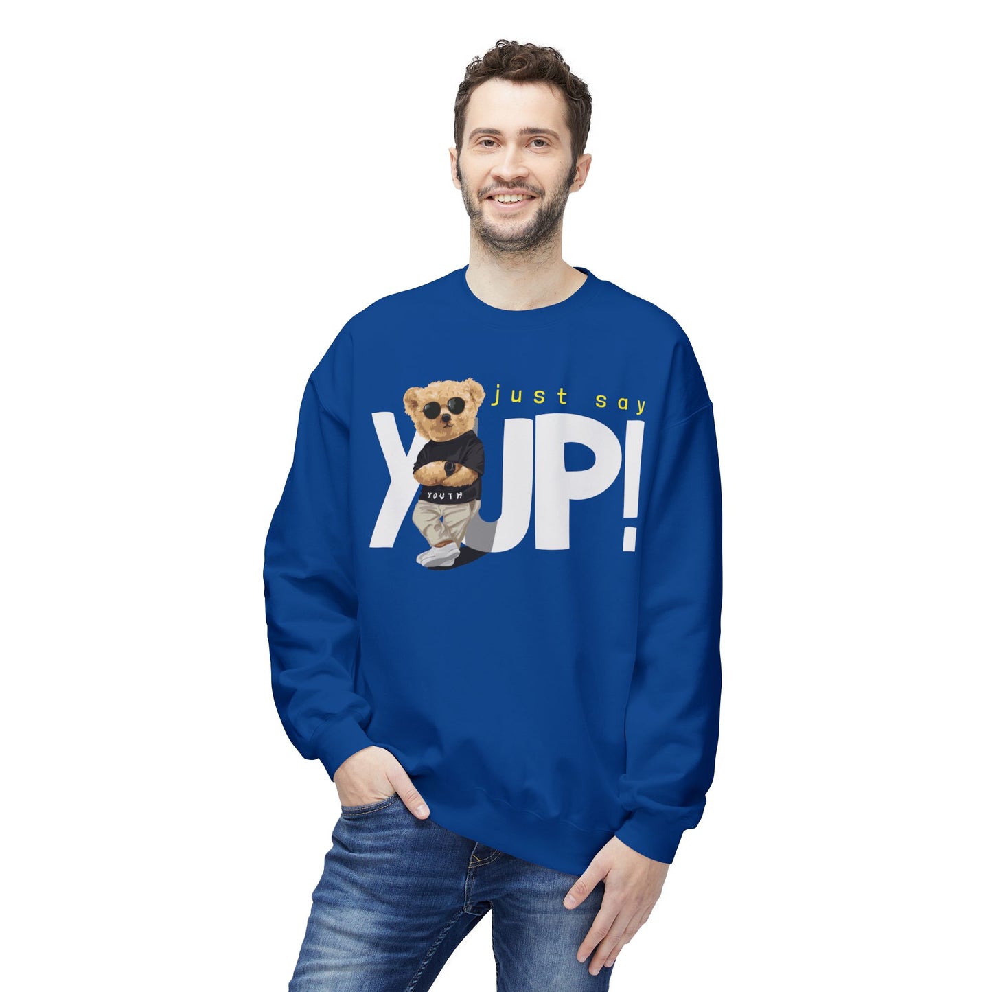 Cute Animal Graphic Fleece Sweatshirt, Cozy Crewneck for Animal Lovers, Perfect Gift for Birthdays, Holidays, Casual Wear
