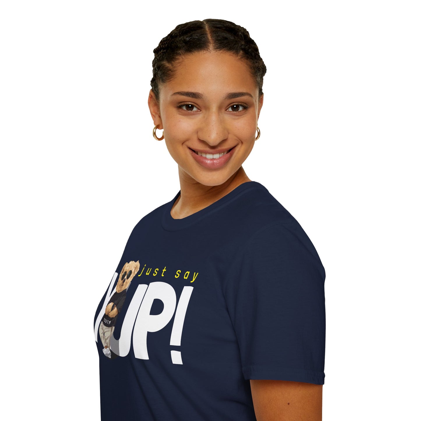Unisex Casual Graphic Tee - Just Say YUP! Trendy T-Shirt for Everyday Wear, Gift for Friends, Fun Summer Fashion, Pop Culture Style