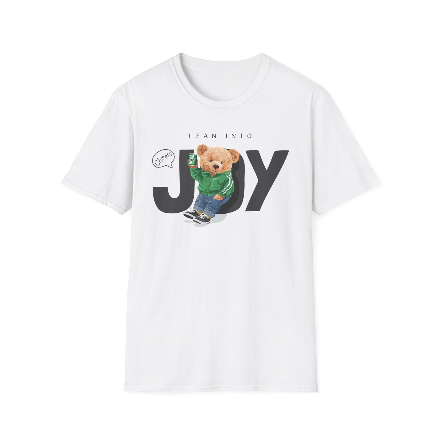 Joyful Animal Graphic T-Shirt, Unisex Tee, Cute Gift for Animal Lovers, Birthday Present, Casual Wear, Everyday Comfort White