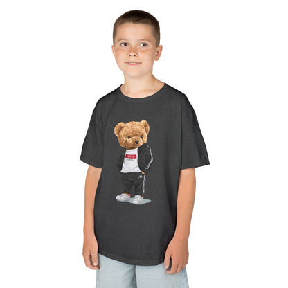 Youth Streetwear Graphic Tee - Fun Bear Design, Cool Kids T-Shirt, Summer Wear, Birthday Gift, Casual Outfit