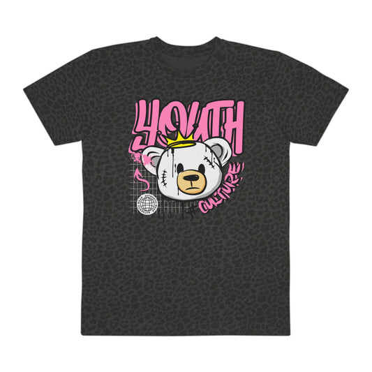 Urban Youth Culture Tee - Graphic T-Shirt, Streetwear Apparel, Trendy Shirt, Casual Wear, Hip-Hop Fashion Black Leopard