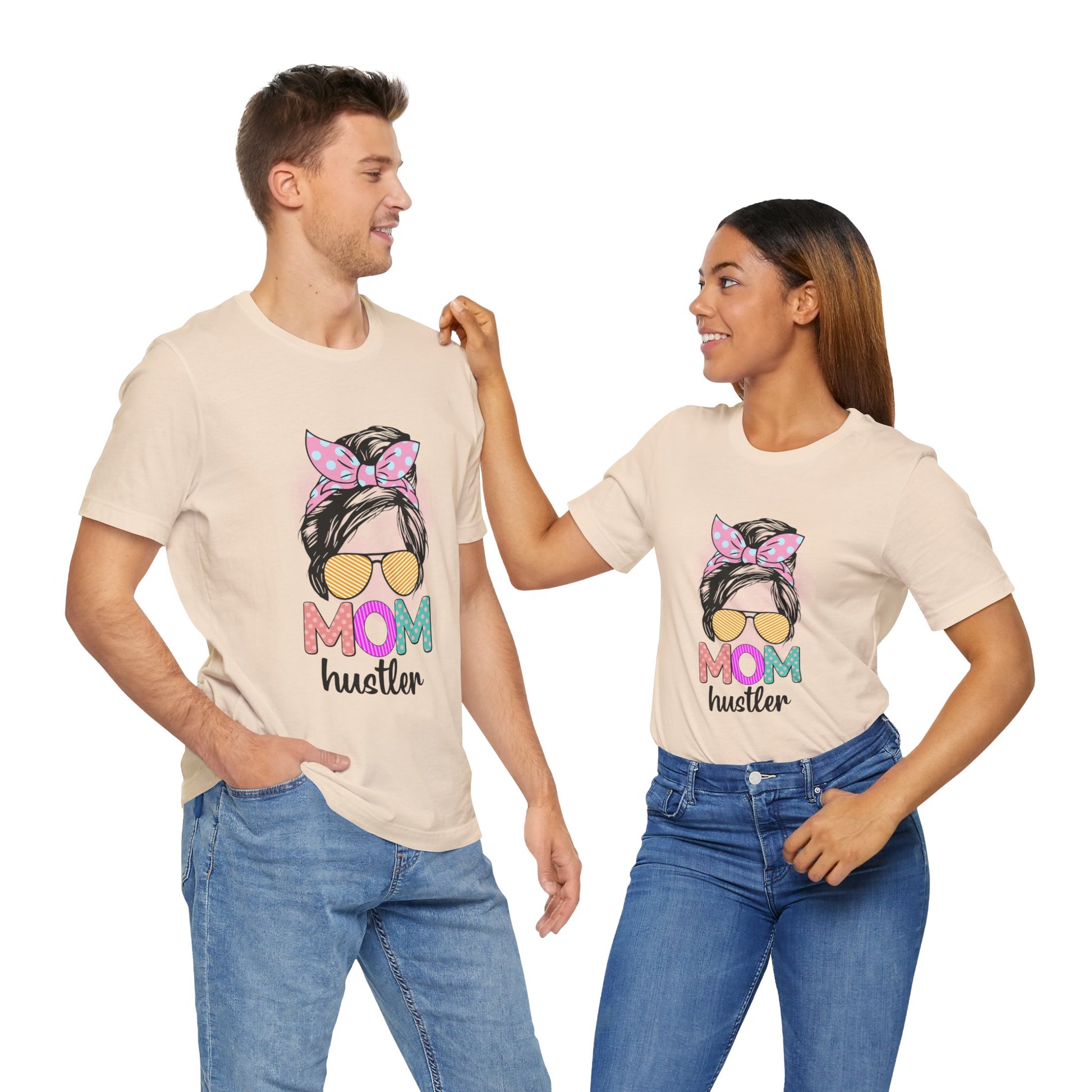 Mom Hustler Graphic Tee, Trendy Shirt for Moms, Mother's Day Gift, Motivational Tee, Casual Wear