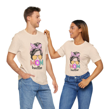 Mom Hustler Graphic Tee, Trendy Shirt for Moms, Mother's Day Gift, Motivational Tee, Casual Wear