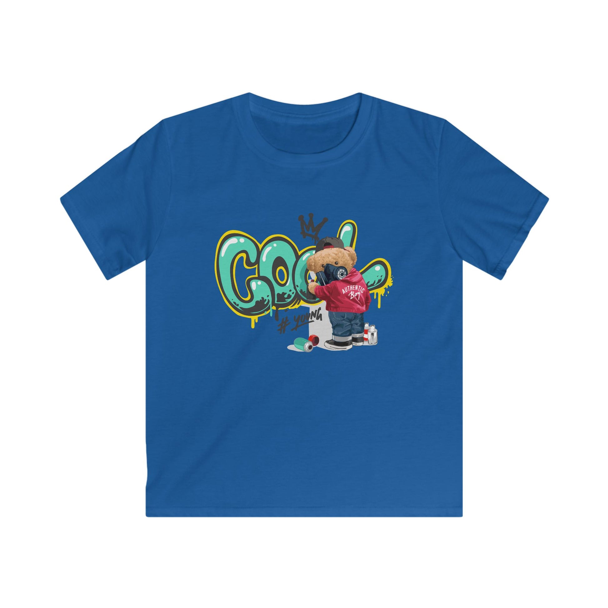 Cool Kids T-Shirt, Youth Streetwear Tee, Graffiti Style Kids Shirt, Trendy Graphic Tee, Fun Gift for Birthdays Royal