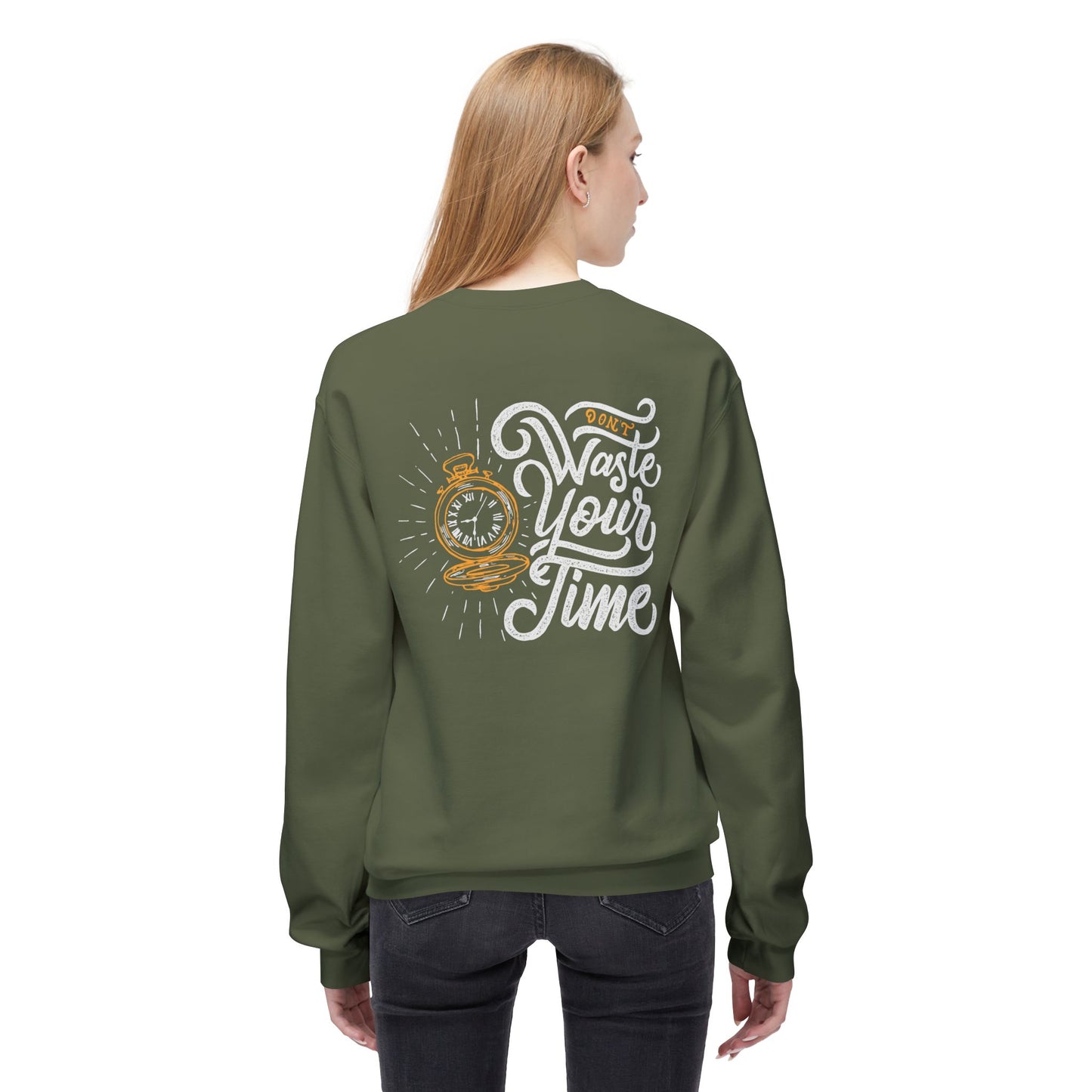 Time Reminder Crewneck Sweatshirt | Cozy Gift for Friends, Casual Wear, Motivation, Birthdays, Fun Philosophy Fashion