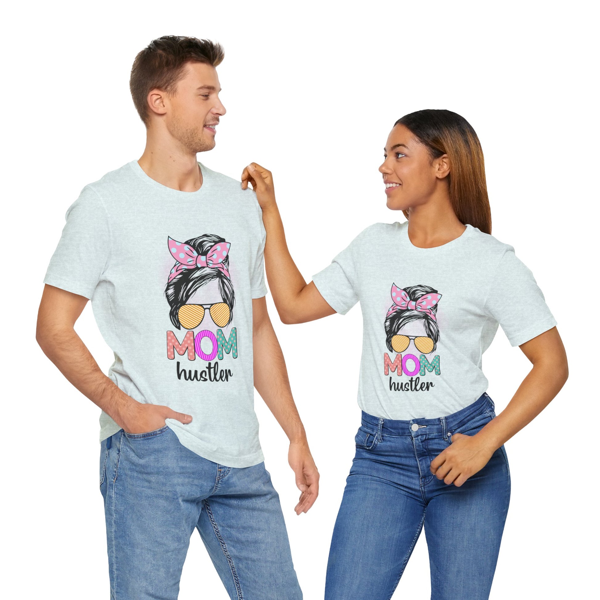 Mom Hustler Graphic Tee, Trendy Shirt for Moms, Mother's Day Gift, Motivational Tee, Casual Wear