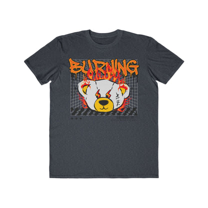 Men's Graphic Tee, Urban Wear For Men, Cool Street Style, Perfect Gift for Birthdays, Festivals, Burning Bear Design Heather Navy