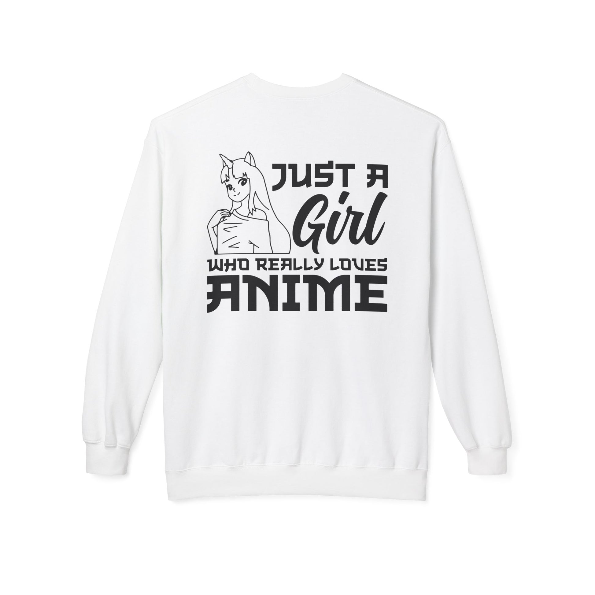 Anime Lover Crewneck Sweatshirt - Just a Girl Who Really Loves Anime, Unisex Casual Apparel, Anime Gift, Cozy Fashion, Fleece Sweater