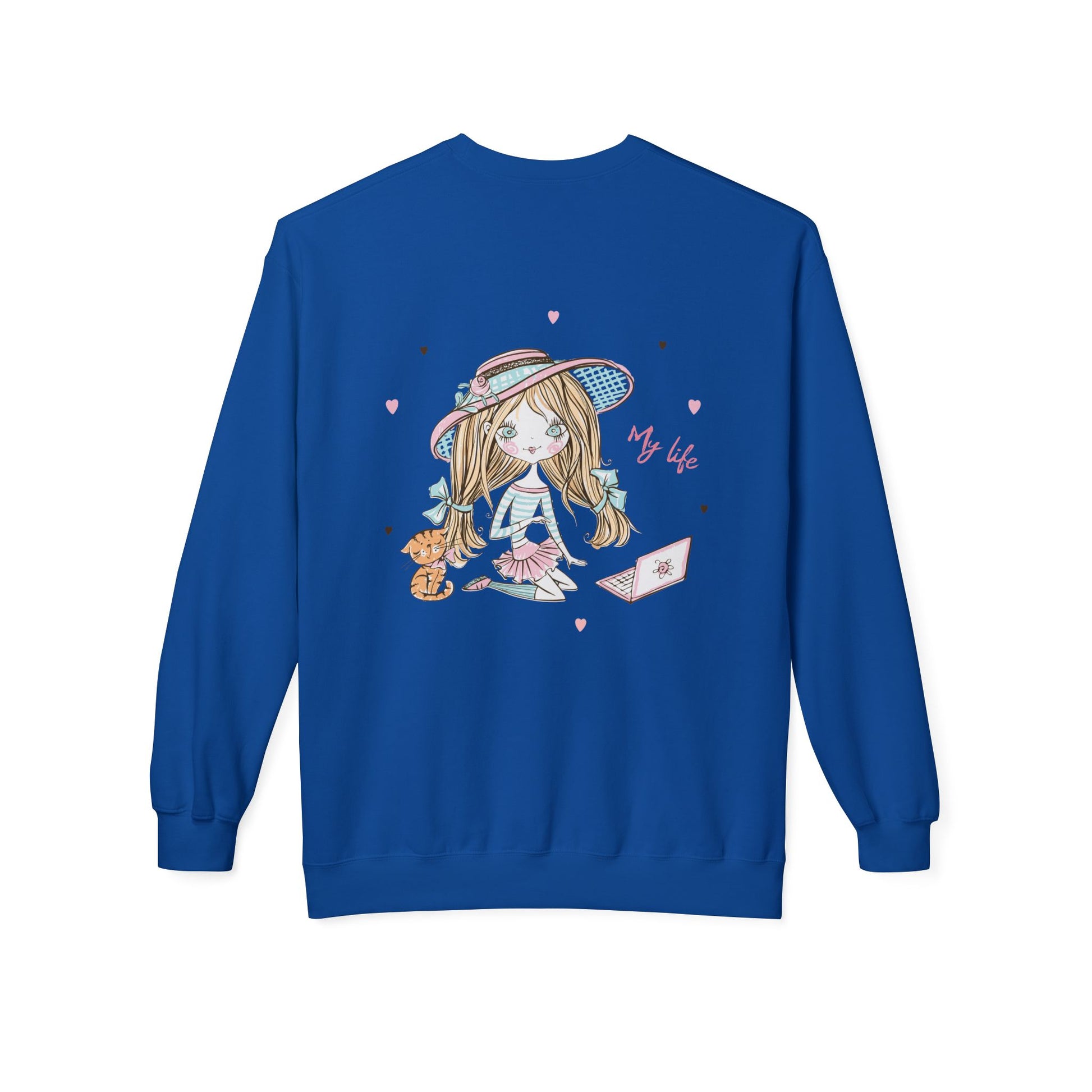 Cute Illustrated Crewneck Sweatshirt, Cozy Everyday Wear, Gift for Her, Fun Fashion, Casual Outfit, Birthday Present