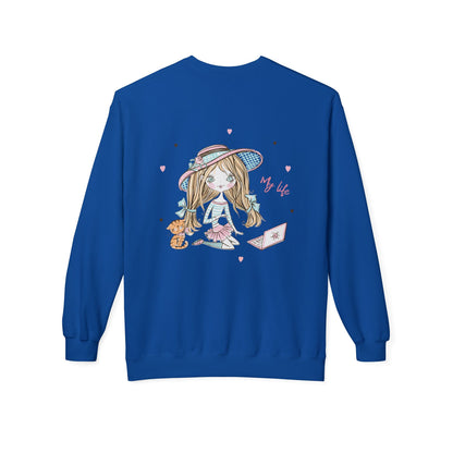 Cute Illustrated Crewneck Sweatshirt, Cozy Everyday Wear, Gift for Her, Fun Fashion, Casual Outfit, Birthday Present