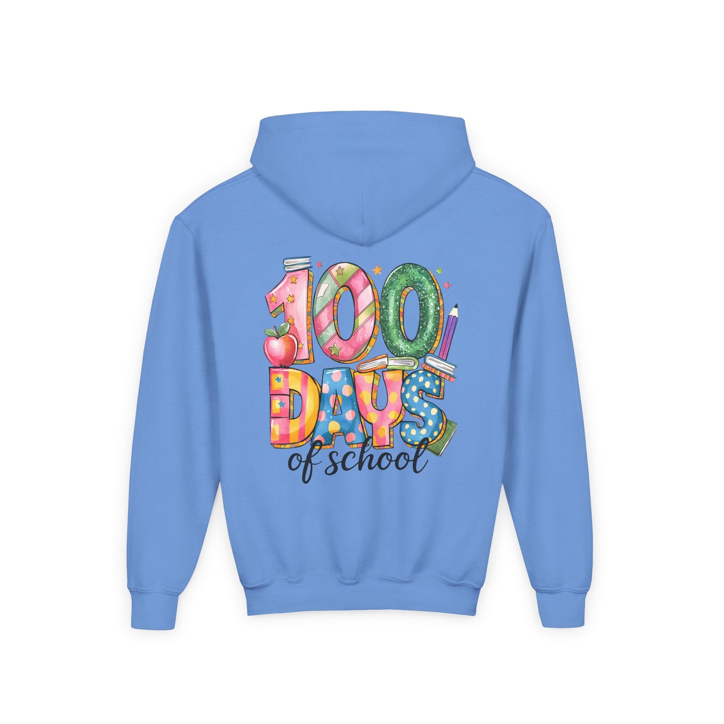 100 Days of School Youth Hoodie, Celebrate Achievement Sweatshirt, Fun Kids Apparel, School Milestone Gift, Classroom Celebration Wear