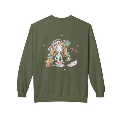 Cute Illustrated Crewneck Sweatshirt, Cozy Everyday Wear, Gift for Her, Fun Fashion, Casual Outfit, Birthday Present