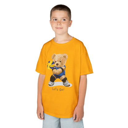Kids Volleyball Bear Tee | Cute Animal T-Shirt, Sports Apparel, Gift for Kids, Birthday Present, Summer Outfit
