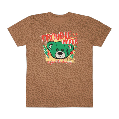 Urban Bear Graphic Tee - Trendy Men’s Jersey T-Shirt, Cool Casual Wear, Streetwear Style, Gift for Him, Unique Fashion Statement Brown Leopard