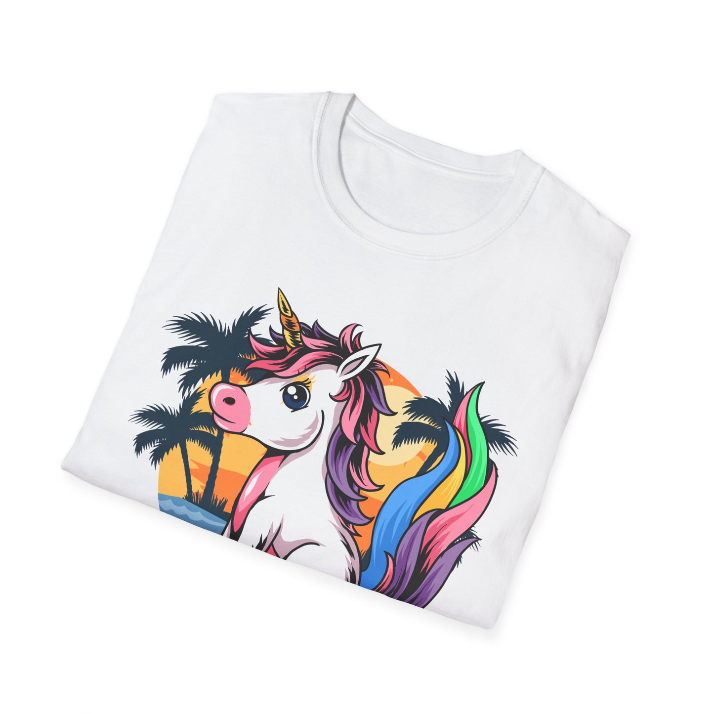 Skateboarding Unicorn T-Shirt, Cute Graphic Tee for Teens, Fun Summer Wear, Gifts for Unicorn Lovers, Beach Day Outfit