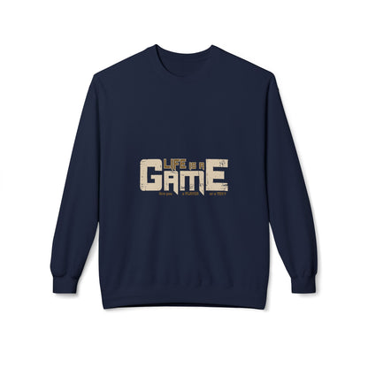 Game Life Unisex Sweatshirt, Soft Sweatshirt, Gamer Gift, Casual Wear, Birthday Gift, Inspirational Apparel Navy